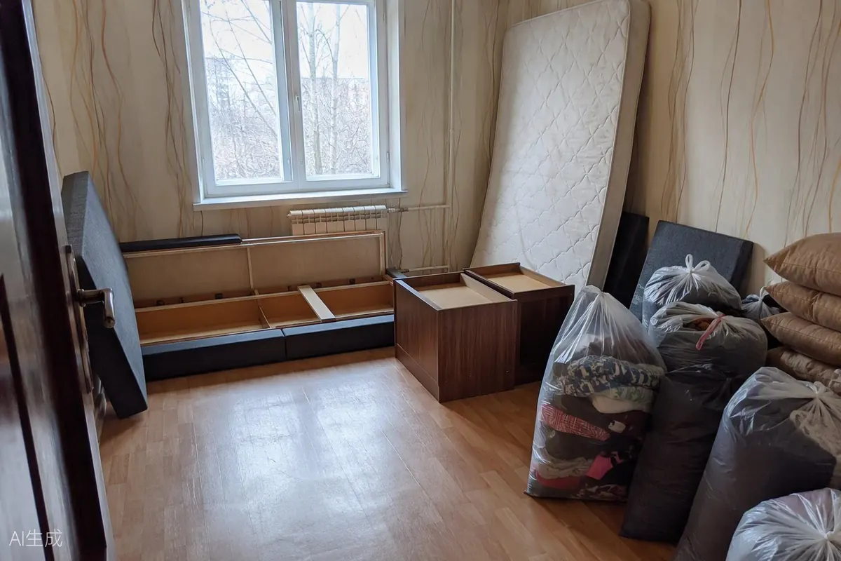 Подготовка спальни к обработке от клопов — разобранный диван и упакованные вещи — «Дезотека» Курск