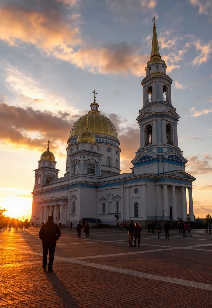 Знаменский собор в Курске в вечерней подсветке — работаем по всему городу и Курской области